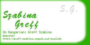 szabina greff business card